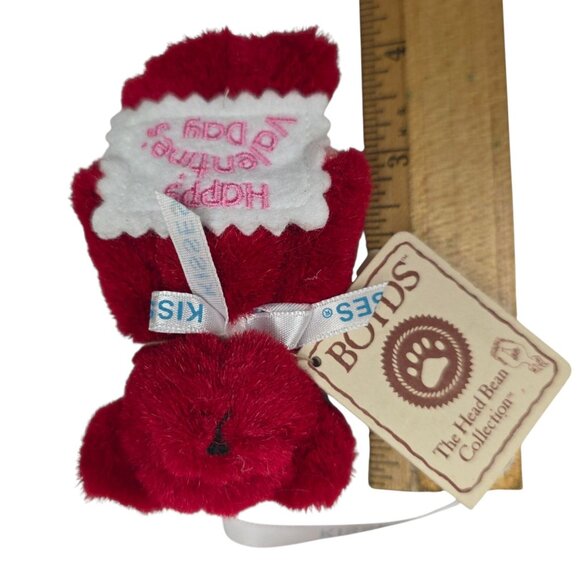 Boyds Bears Hershey Mini Valentine Bear Head Bean Collection Plush Ornament 4" - Picture 5 of 9